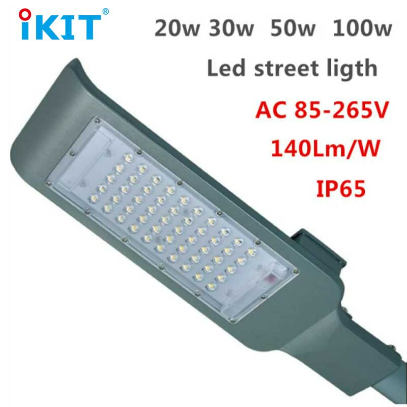 IKIT L8001LED Street Lights 20w 30w  50w 100w led street lamp 140Lm/W ultra-thin LED garden light
