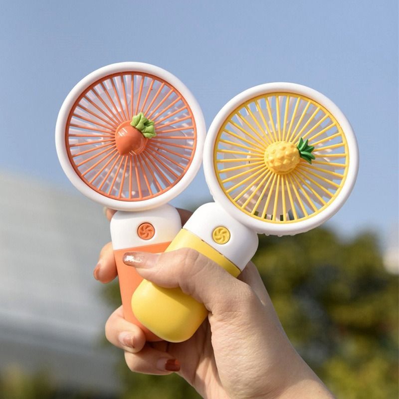 Handheld small fan cartoon cute portable desktop mobile phone holder fan student summer