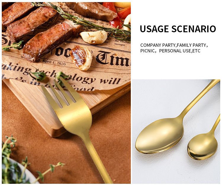 Stainless steel knife, fork and spoon 1010 tableware set hotel restaurant steak knife dessert spoon 24 pieces gift box