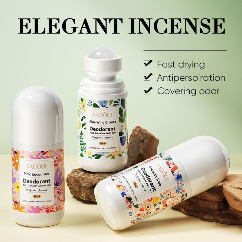 【2 bottles = 74.92GHS, 5 bottles = 155.09GHS】Lanfengling Roll-on Deodorant Small portable roller deodorant