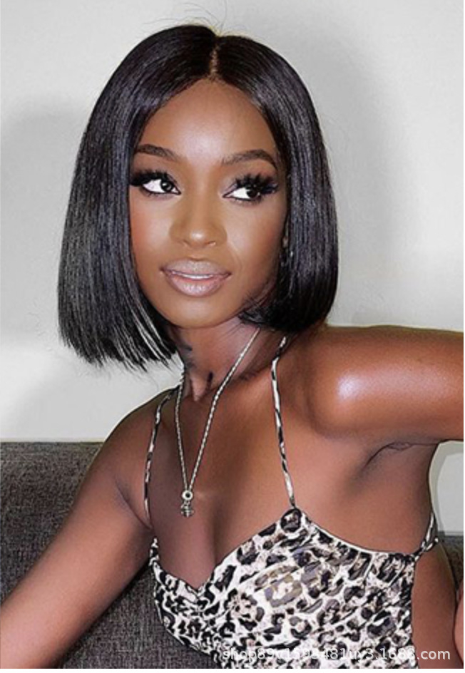 VEONAM Short Bob Wig Straight 4x4 closure wig Human Hair Wigs for Black Women Wig Brazilian Lace Wigs 10inch 14inch 16inch