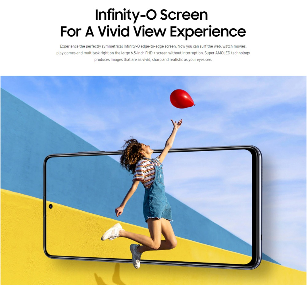 Samsung Galaxy A51 5G 128+6GB 4500mAh 6.5" 48MP + 32MP 2G/3G/4G/5G LTE Android single SIM Smartphones Waterproof google Smart Phones
