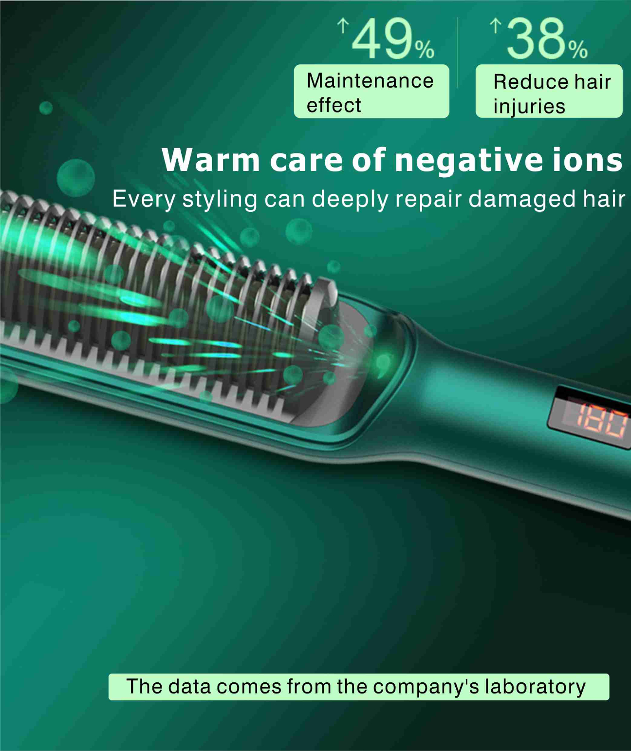Hair Straightening Comb, Negative Ion Hair Straightener, Lazy Curling Iron, Dual-purpose Splint For Straight And Curling Hair, Electric Curling Comb