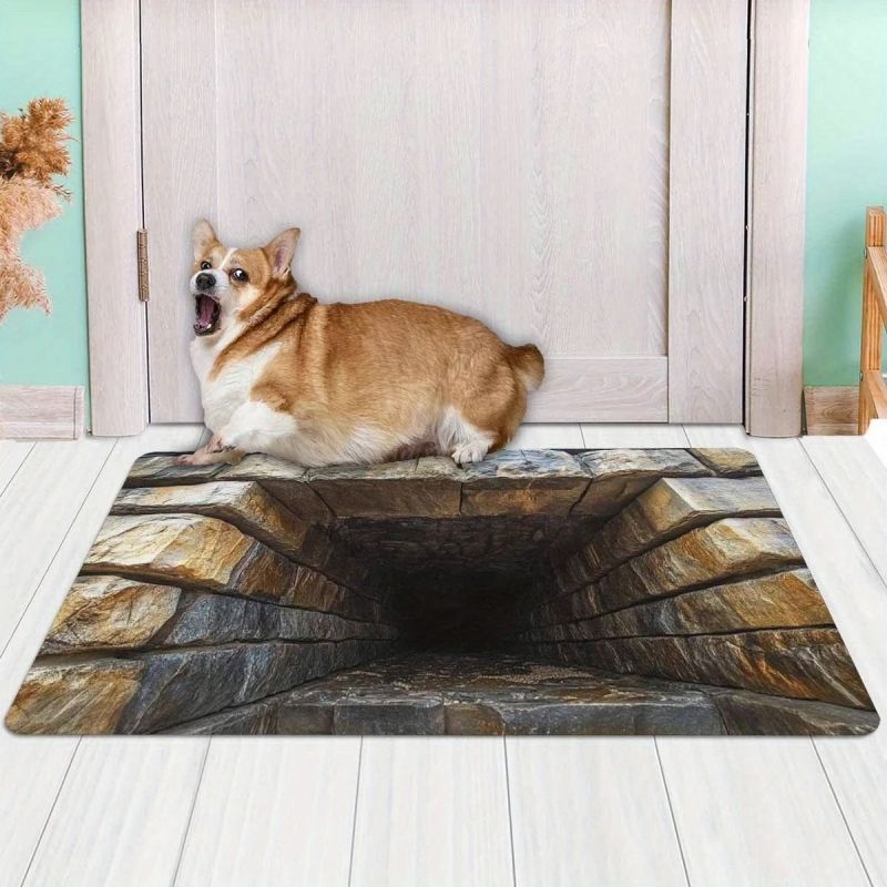 3D stereoscopic vision carpet, bathroom floor mat, door mat, foot mat 40*60cm,50*80cm,60*90cm carpet free shipping Crystal velvet carpet