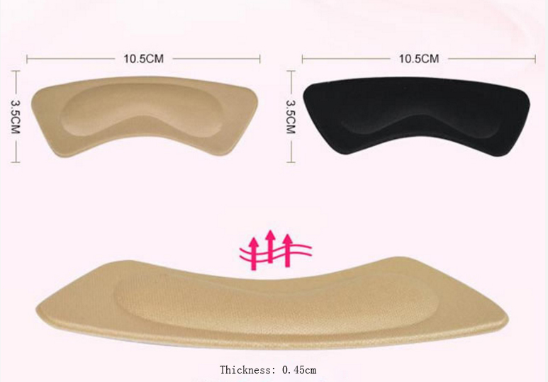 [Anti-Wear Foot Adjustment Shoe Size] Thick 4D Sponge Heel Stick Anti-Dropping Heel High Heels Half Size Pad