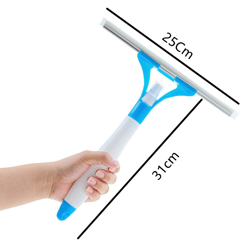 Double-sided spray glass scraper 2-in-1 window cleaner window cleaning tool artifact toilet floor scraping floor scraper