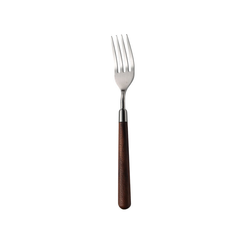 1Pcs Stainless Steel Imitation Wooden Handle Cutlery Set Dinnerware Clamp Western Tableware Knife Fork Tea Spoon Silverware

