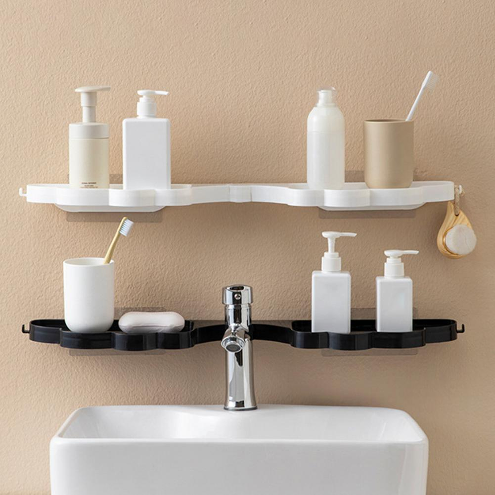 Bathroom Corner Shelves Shower Shelf Angel Wings Household Dishcloth Sponge Dual Drain Basket Kitchen Faucet Storage Rack
