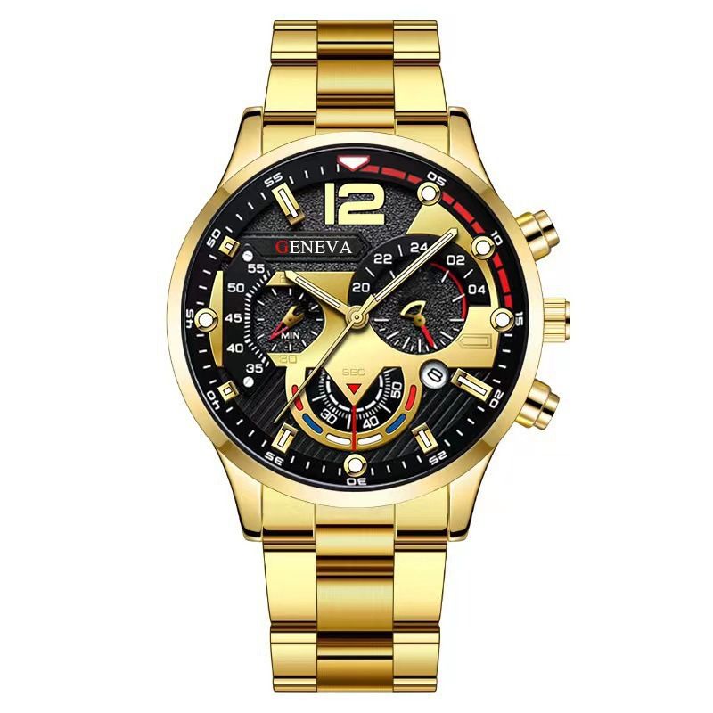 Popular men's watches, fashion calendar, six pin belt watch, quartz watch, men's watch, sports luminous watch, wholesalegold