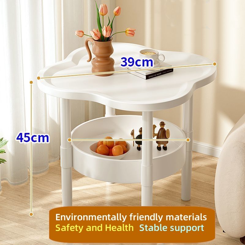 Bedside cabinet, bedroom bedside cabinet, small storage rack, sofa mini cabinet Double layer storage Corner Cabinet 