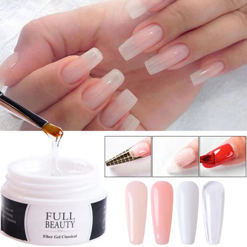 Extending Builder Gel 15ml Nail Art Clear White Pink Quick Building UV Fiber Gel Nails Manicure Acrylic Prolong Varnish