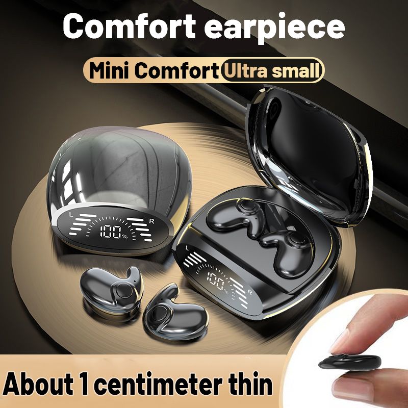 Sleep Invisible Earbuds Tiny Mini Headphones Hidden Noise Cancelling TWS Wireless Headsets Sports Stereo Bluetooth 5.3 Earphone