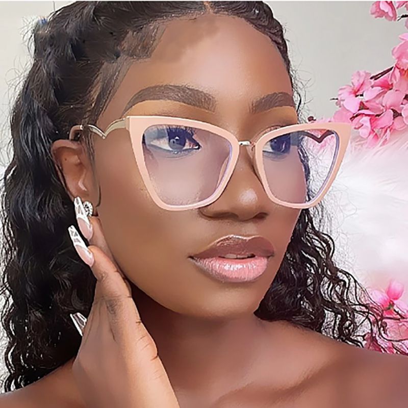 8026 New Vintage Khaki Frame Anti-blue Glasses Women Fashion Optical Transparent Eyeglasses Female Spectacles