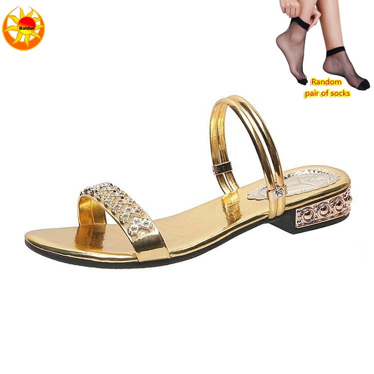 women's sandals two wear low heel flat bottom shoes leisure slippers ladies fashion shoes