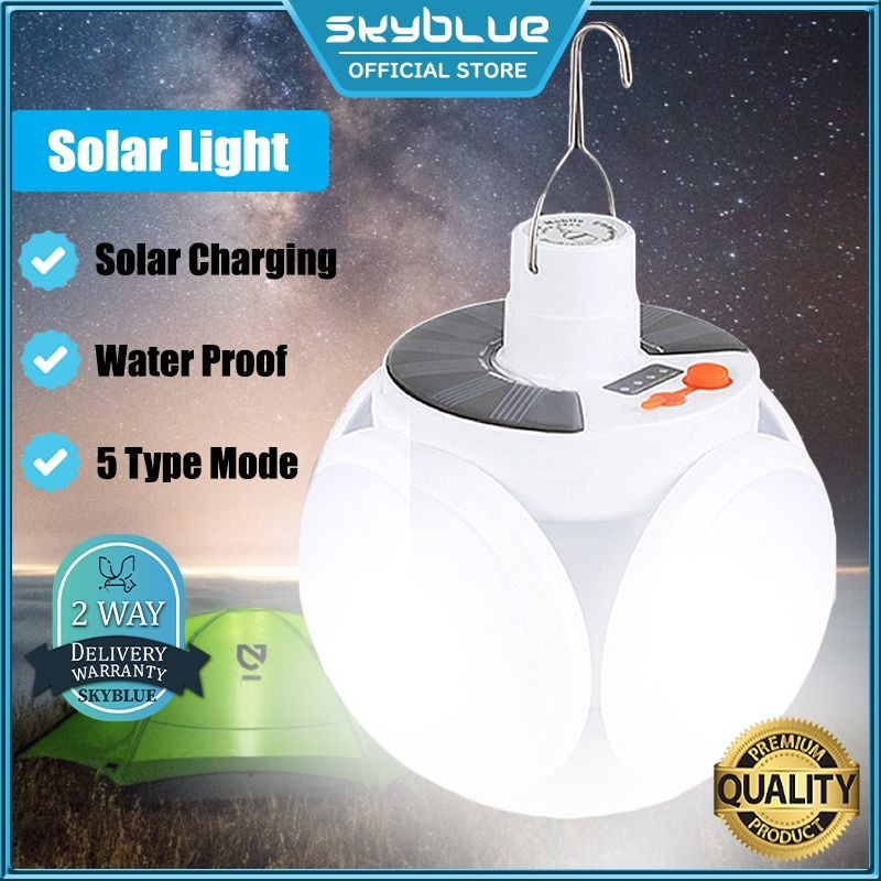 Solar Charging Camping LED Lamp Street Light With Foldable Waterproof Lampu Pasar Malam For Outdoor/Indoor/Light/USB/RGB