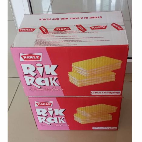 PARLE RIK RAK BISCUIT CHOCOLATE, BANANA MILK, STRAWBERRY, VANILLA, 18g