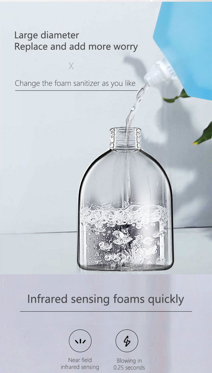 Automatic Soap Dispenser, 17Oz / 500ml Touchless Battery Operated Foaming Soap Dispenser, w/Adjustable Soap Dispensing Volume Control