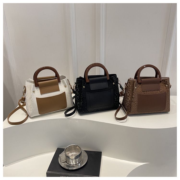 Color Block Handbag for Women, Trendy Square Purse, French Minimalist Stylish Shoulder Crossbody Bag, Versatile Daily Ladies Bag
