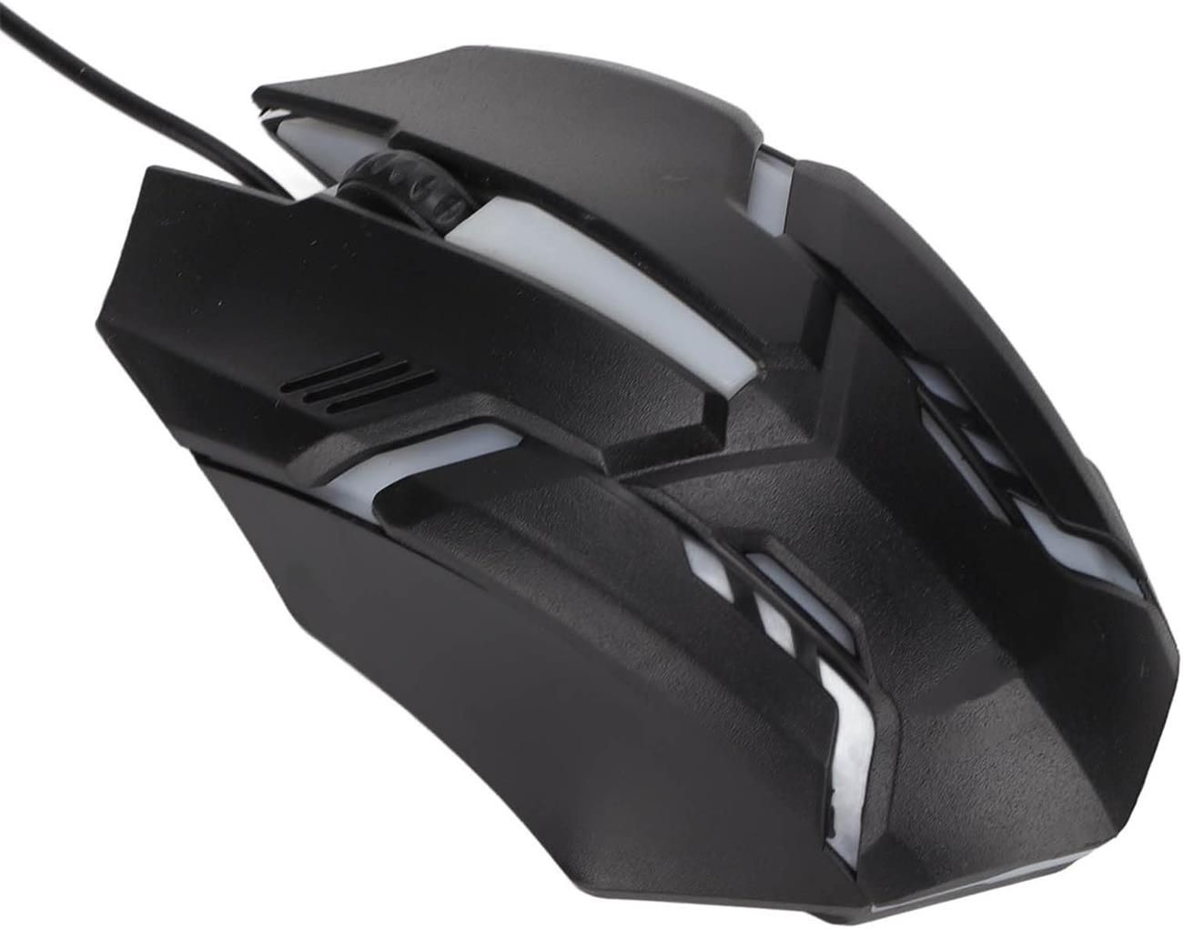 Computer Mouse, 1600 DPI USB Wired Computer Mice, 3D Scroll Wheel, Adjustable DPI, Ergonomic Mouse for Win10, for Win 8, for Win 7, for Win Vista or for Win (Black)