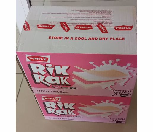PARLE RIK RAK BISCUIT CHOCOLATE, BANANA MILK, STRAWBERRY, VANILLA, 18g