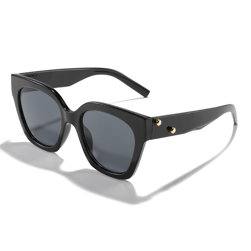 18054 Fashion Square Women Sunglasses Retro Nail Decorative Leopard Eyewear Men Clear Lens Glasses Frame Shades UV400