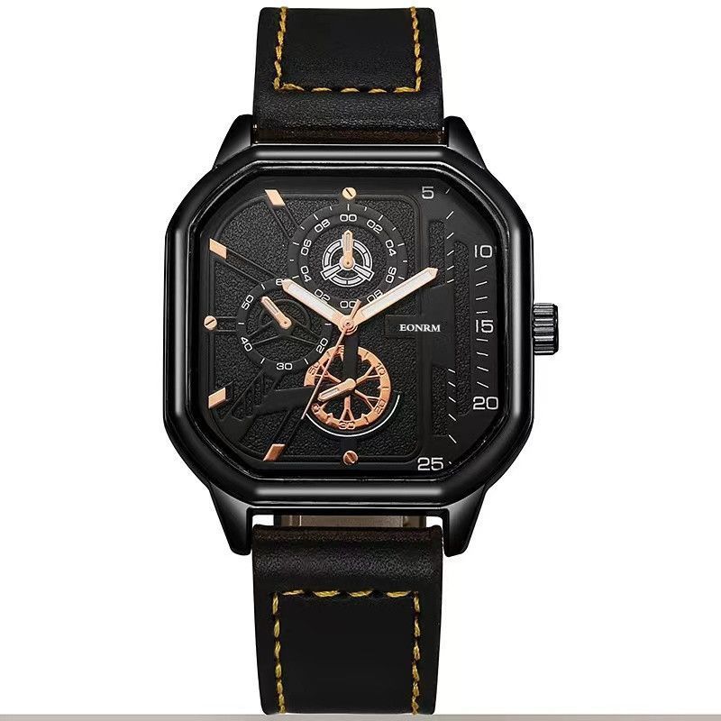 Men's Watch Ins High Beauty Square Quartz Watch Trendy Large Dial Waterproof Sports Edition