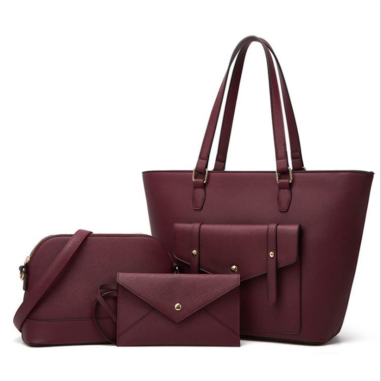 3 Pcs Set Handbags for Women Large Tote Bag with Wallet Shoulder Purses Work Top Handle Satchel