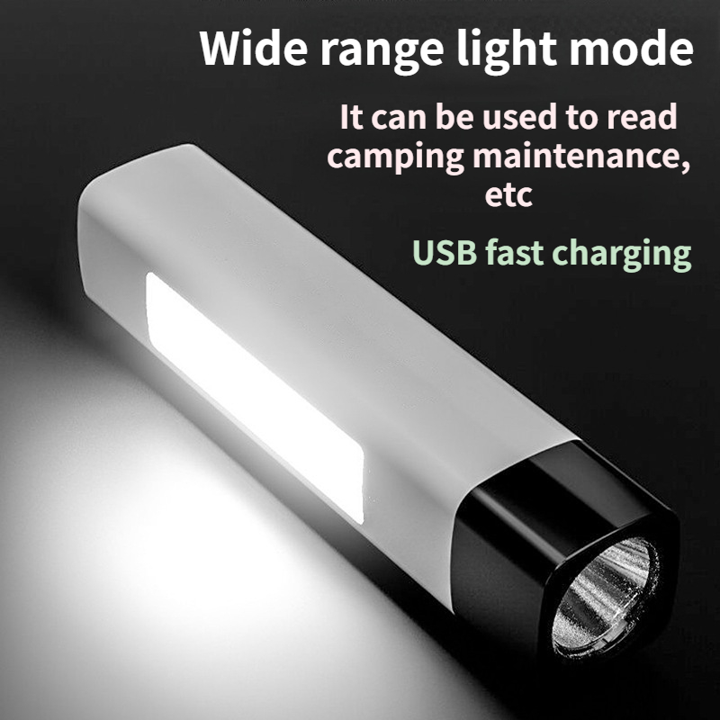 Mini-led multi-function light USB charging flashlight CRRshop free shop hot sale Mini-led multi-function side light portable rechargeable treasure flashlight outdoor household work light popular charging flashight