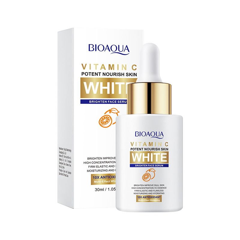 BIOAOUA white brighten face serum,Vitamin C Whitening Facial Essence,Brightening and Spot-lightening Essence