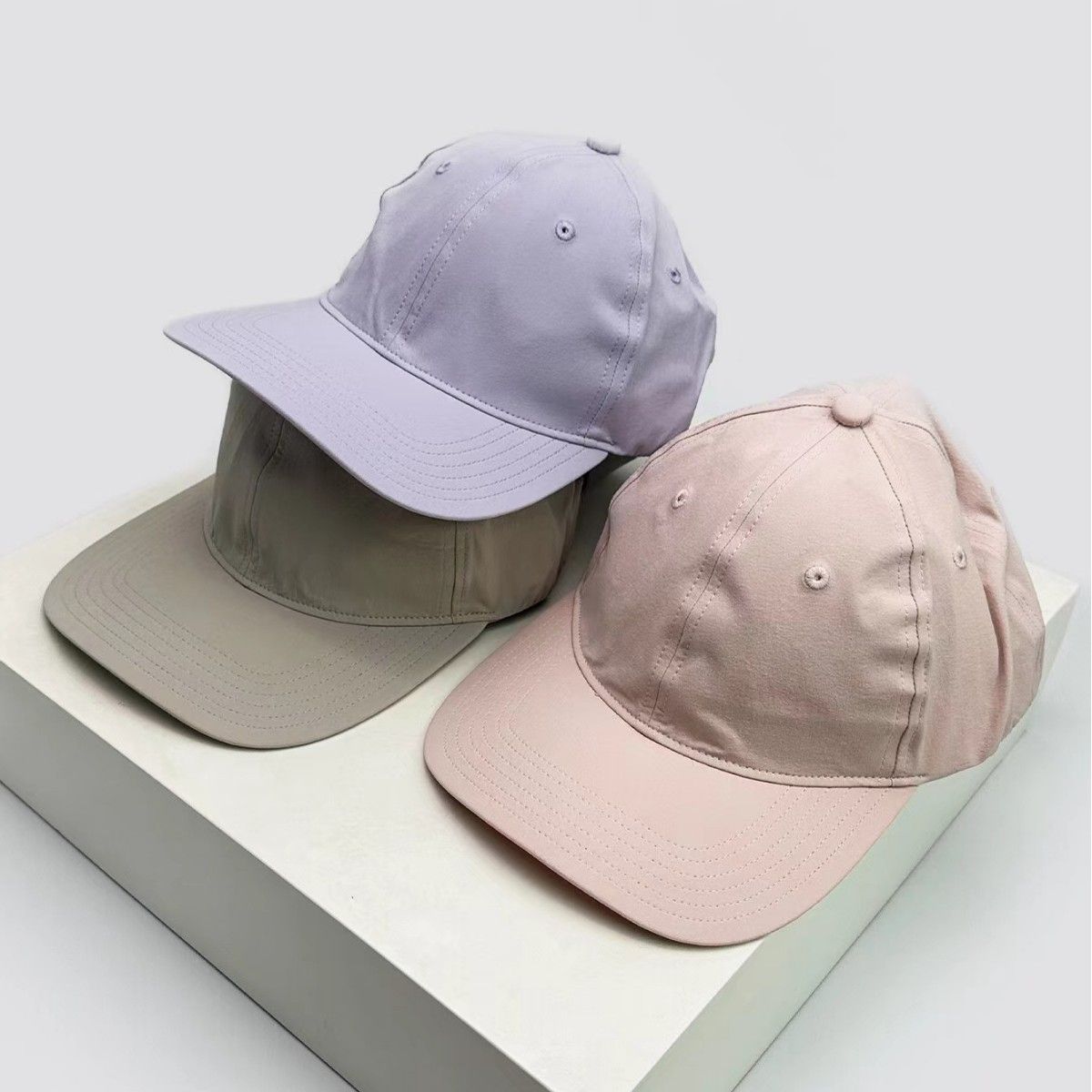 New Solid Color Quick-Dry Magnetic Back-Opening Ponytail Women's Baseball Cap