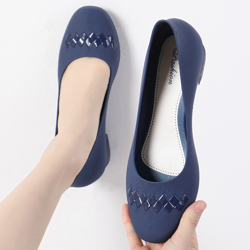 women's sandals, non-slip flat work shoes, elegant girls' single shoes, block heeled non-slip casual shoes