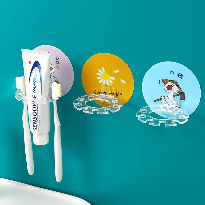 Toothbrush and toothpaste rack