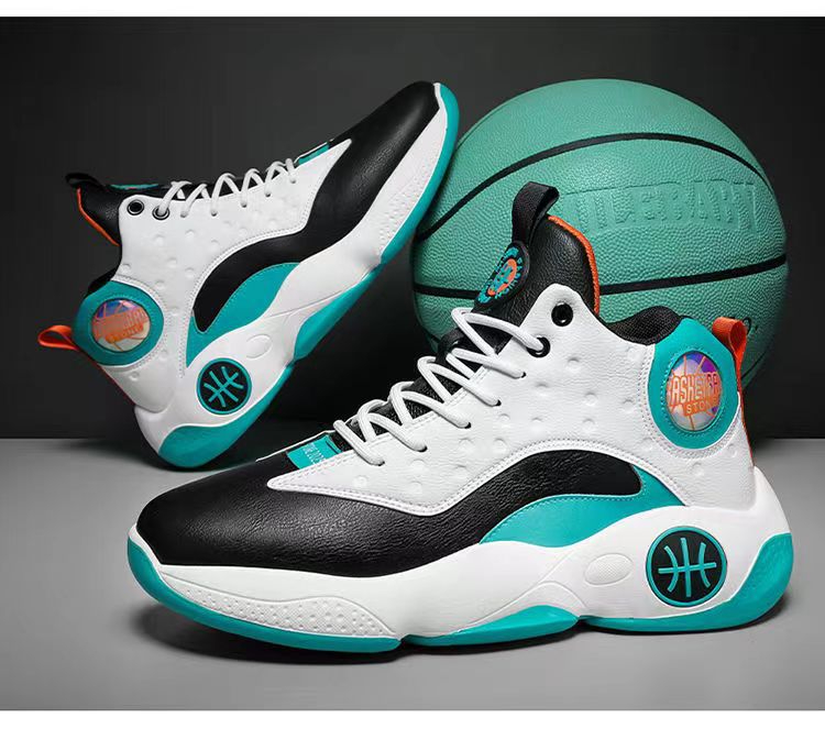 Men's Summer Breathable Graffiti Basketball Shoes Comfortable and Wearable Sports Casual Shoes117 White black