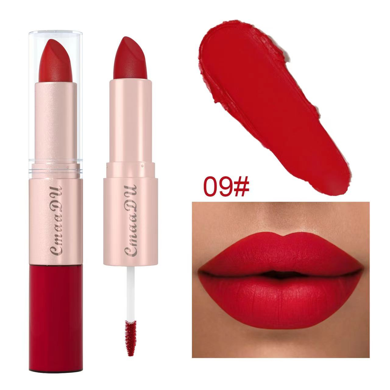 CmaaDu  Matte lipstick&Matt lip gloss  Double headed Makeup Matte Lips Cosmetic Long Lasting Velvet Liquid Lipstick   Sexy Lip 