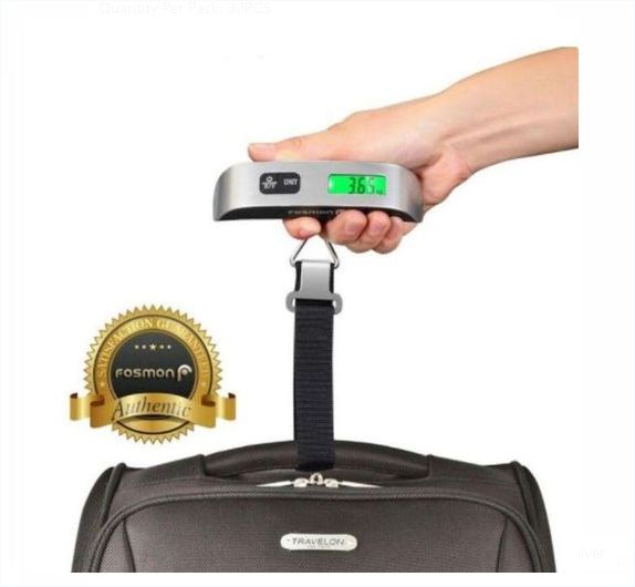 Genetic 10 g- 50 kg Portable Digital Luggage Scale LCD Display Travel -Silver