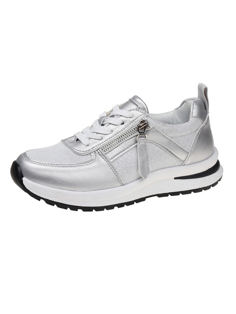 Single shoe women 2024 summer new Europe and the United States cross-border large size flat round head solid color front lace-up women single shoes