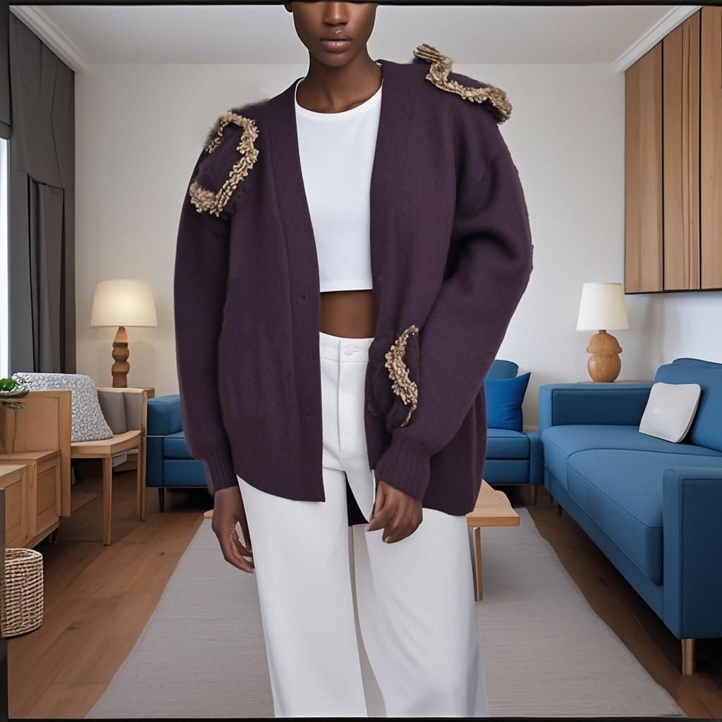 Wool knit Sweater Round Neck Women's Sweater