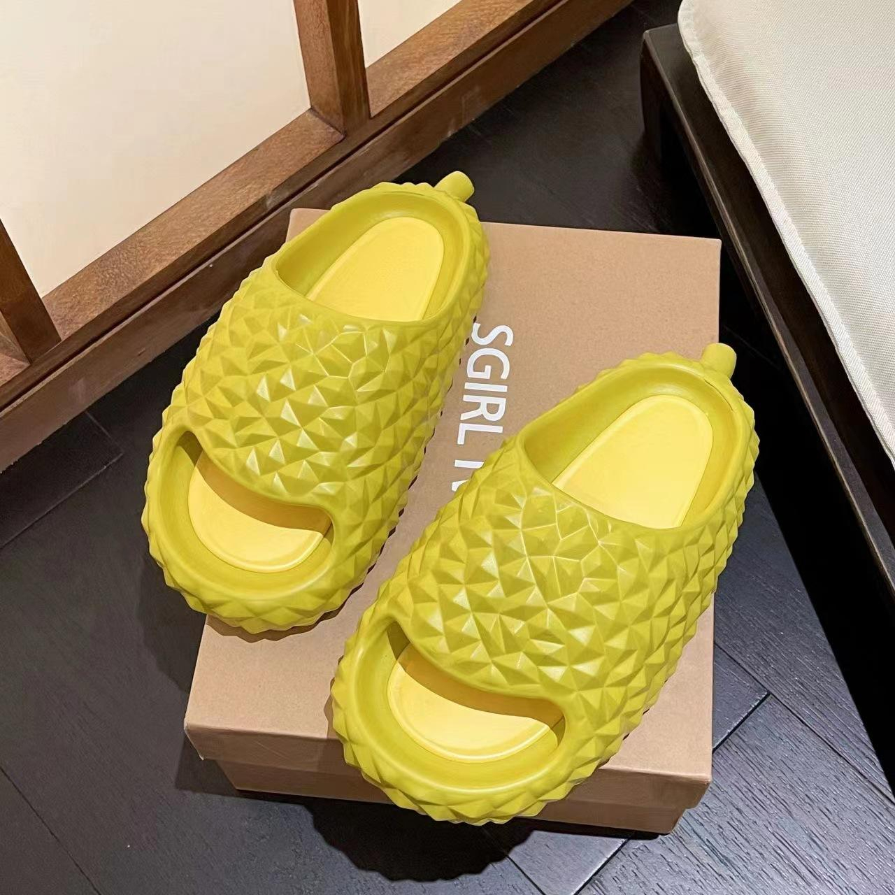 Women Indoor Bathroom Summer Sandals Slippers Unisex Funny Cute Fruit Slide Slippers 