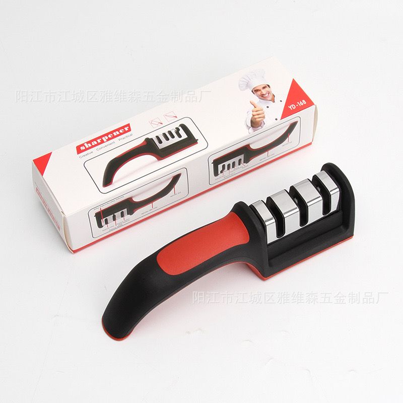 Sharpening stone for manual and rapid sharpening of sharp tools. Four-stage sharpening stone for household kitchens. For cross-border e-commerce，Whetstone.