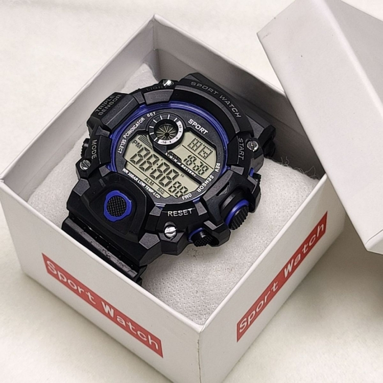 Unisex new fashion trend waterproof Alarm Clock Glow Sport Fashion Electronic Watch gift black red light blue dark blue wrist watch CRRSHOP alarm clock Noctilucent light motion Fashion electronic watch holiday gifts Organic glass mirror surface