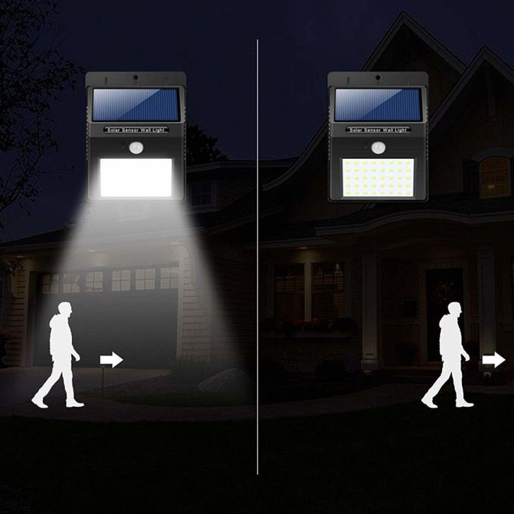 40 LED Solar Powered Wall Light Motion Sensor Outdoor Security Yard Wall Waterproof Lamps