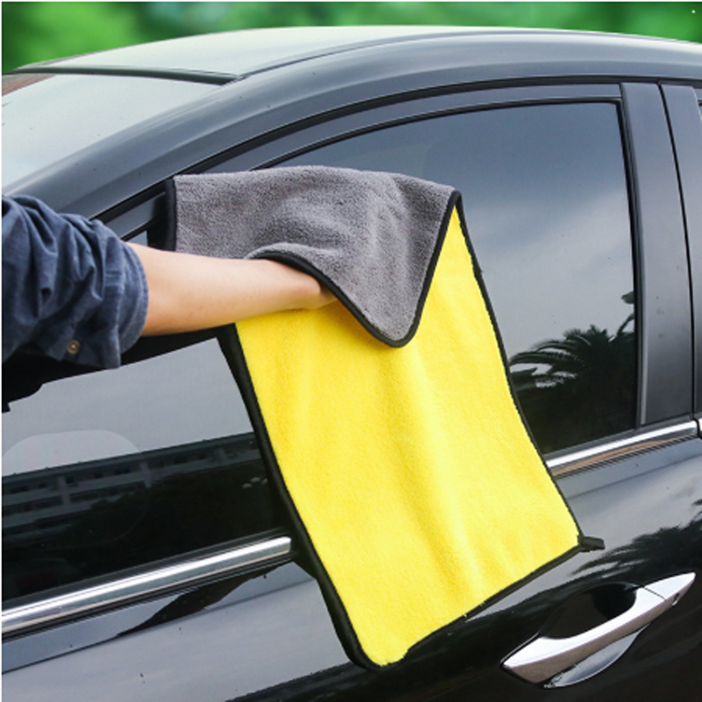 1PCS Easy Clean Car Care Polishing Wash Towel Plush Microfiber Washing Dry Towel Thick Plush Polyester Fiber Car Cleaning Cloth