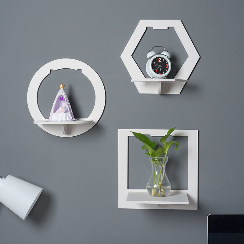 No drilling required, flower rack, living room wall mounted shelf, bedside decorative shelf, wall mounted shelf CRRSHOP Storage Rack free shipping 