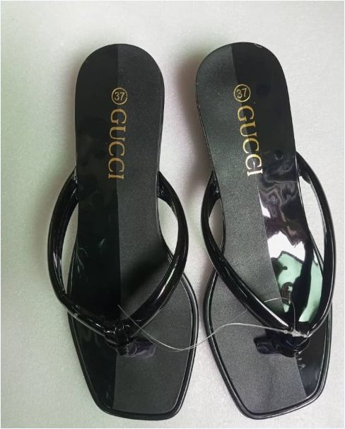 GUCCI Party Open-toed Slippers For Lady High Heel Flip Flop Sandals
