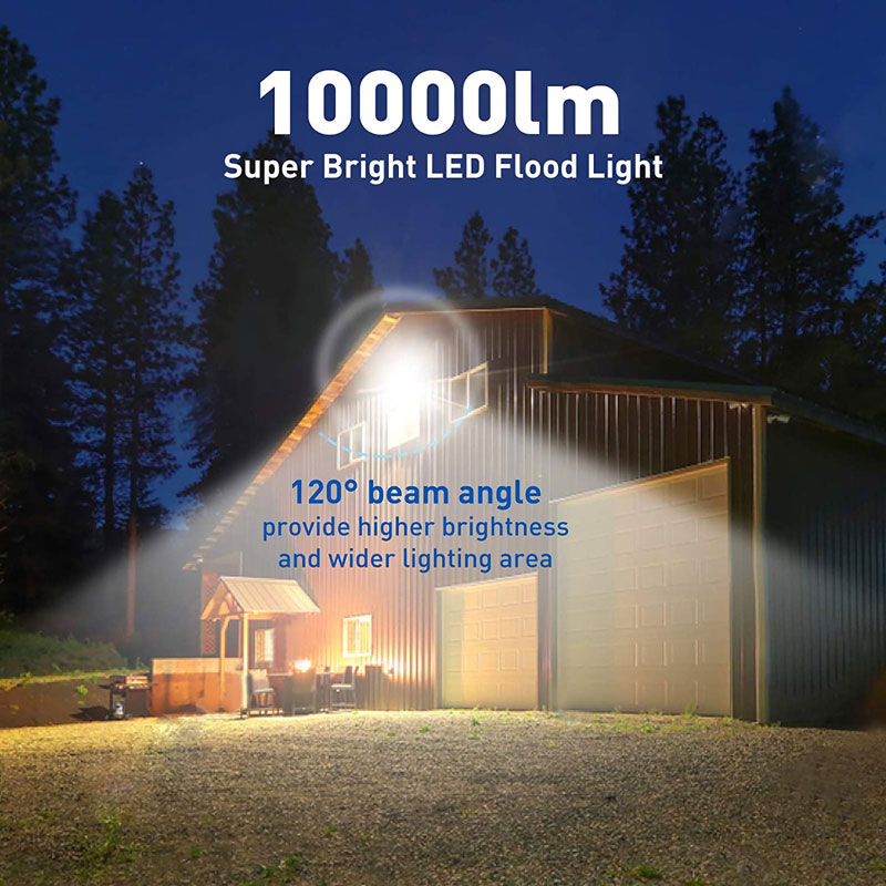 LED Flood Light Outdoor, Super Bright Outside Floodlights, IP66 Waterproof Exterior Security Light, 5000K Daylight White Durable Outdoor Lighting for Yard Lawn