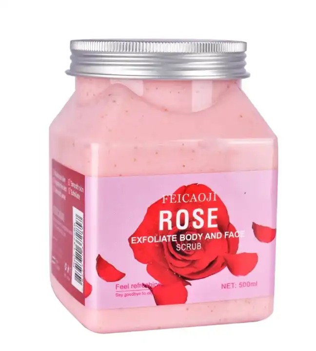 Face Body Fruit Scrub Coffee Strawberry Coconut-infused Moisturizing Whitening Mud Honey Rose Smoothing Dead Skin