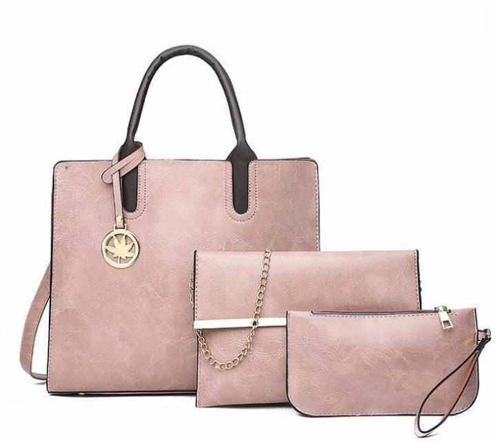 Women's Handbag Pure PU Leather Four Bags Together Shoulder Bag Handbag Cross-body bag