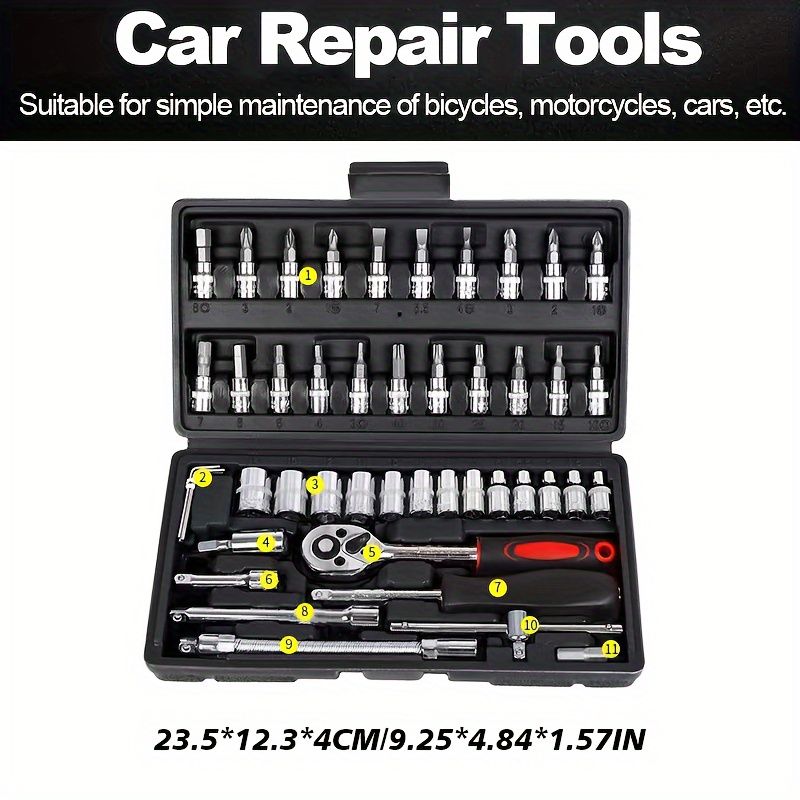 Ultimate Auto Mechanic Tool Kit - Premium Ratchet Torque Wrench & Diverse Screwdriver Set - Ultra-Portable, All-In-One Solution for Car, Bike, & Motorcycle Maintenance