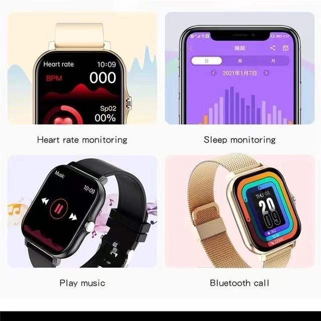 For Xiaomi Samsung Huawei Android Phone Color Screen Full Touch Custom Dial Smart Watch Women Bluetooth Call SmartWatch Men New