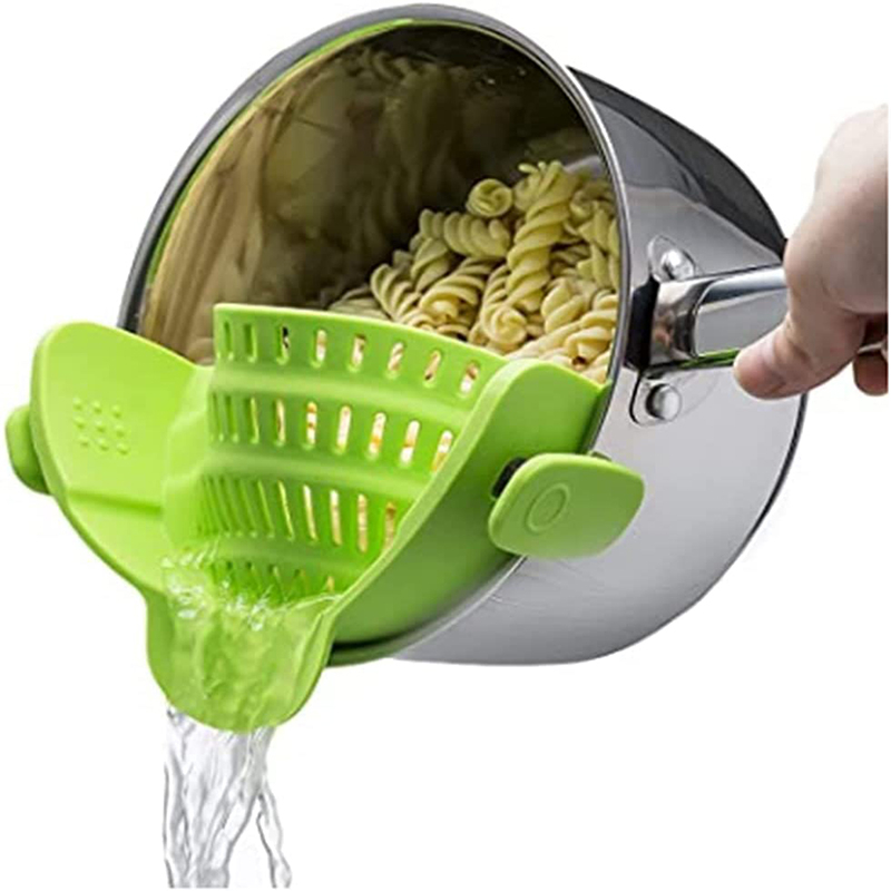 Snap N Strain ​Strainer, Clip On Silicone Colander, Fits all Pots and Bowls